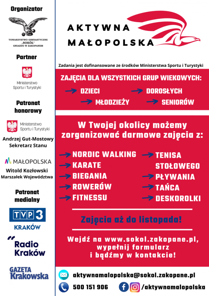 Plakat: Aktywna Małopolska