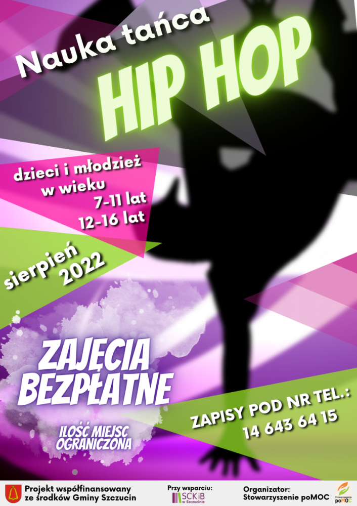 Plakat: Nauka tańca HIP HOP