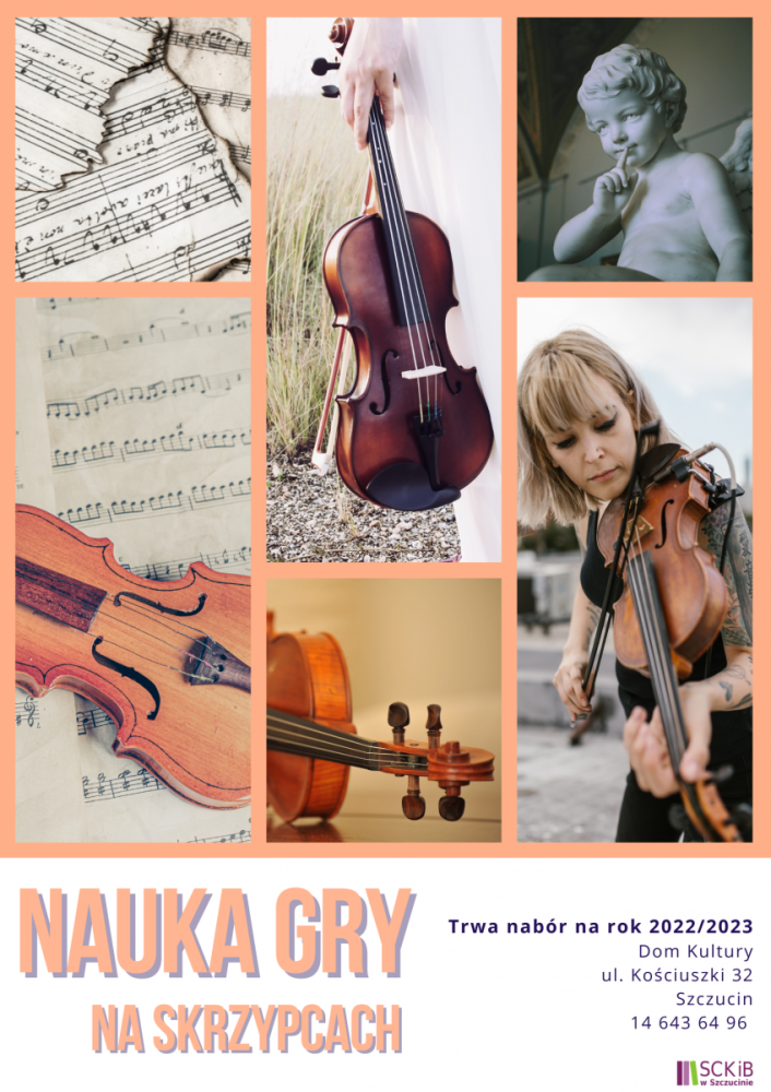 Plakat: Nauka gry na skrzypcach
